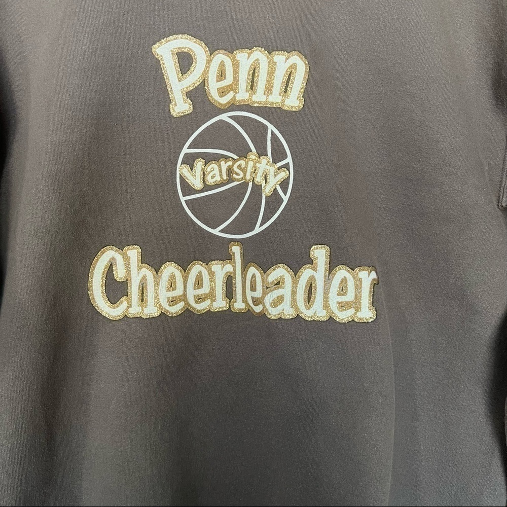 Vintage PENN varsity cheerleader grey crew neck sweatshirt -Size small - Picture 3 of 4